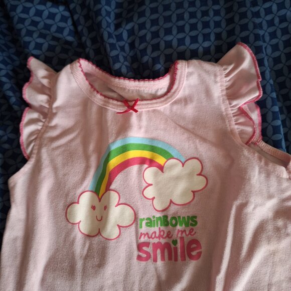 rainbows make me smile top and shorts set 5t - Picture 2 of 13